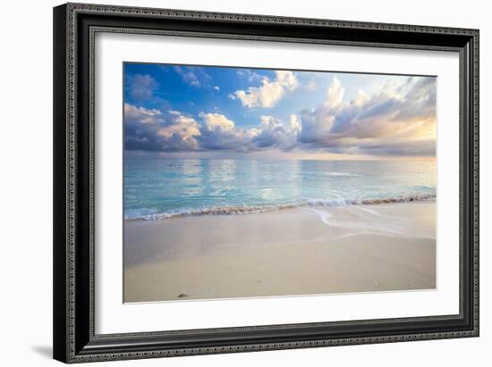 Turquoise Caribbean Waters On A White Sand Beach At Sunrise Image Taken In Eleuthera, The Bahamas-Erik Kruthoff-Framed Photographic Print