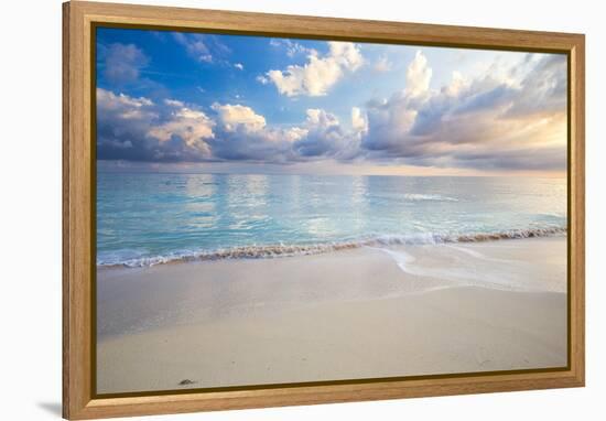 Turquoise Caribbean Waters On A White Sand Beach At Sunrise Image Taken In Eleuthera, The Bahamas-Erik Kruthoff-Framed Premier Image Canvas