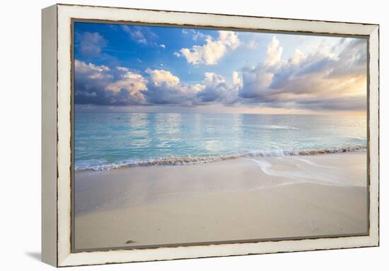 Turquoise Caribbean Waters On A White Sand Beach At Sunrise Image Taken In Eleuthera, The Bahamas-Erik Kruthoff-Framed Premier Image Canvas