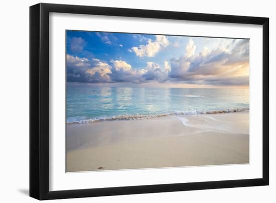 Turquoise Caribbean Waters On A White Sand Beach At Sunrise Image Taken In Eleuthera, The Bahamas-Erik Kruthoff-Framed Premium Photographic Print