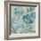 Turquoise Chintz I-Chariklia Zarris-Framed Art Print