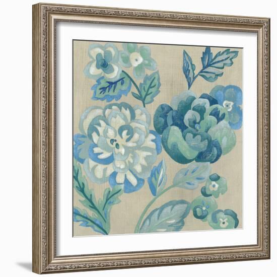 Turquoise Chintz I-Chariklia Zarris-Framed Art Print