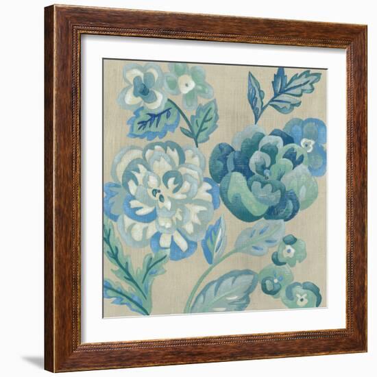 Turquoise Chintz I-Chariklia Zarris-Framed Art Print