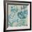 Turquoise Chintz I-Chariklia Zarris-Framed Art Print