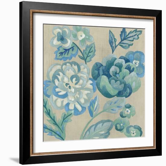 Turquoise Chintz I-Chariklia Zarris-Framed Art Print