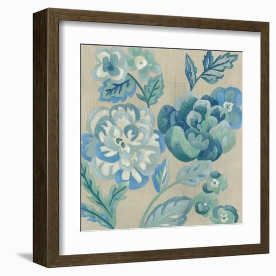 Turquoise Chintz I-Chariklia Zarris-Framed Art Print