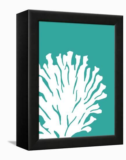 Turquoise Coral Prints a-Fab Funky-Framed Stretched Canvas