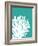 Turquoise Coral Prints a-Fab Funky-Framed Art Print