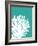 Turquoise Coral Prints a-Fab Funky-Framed Art Print