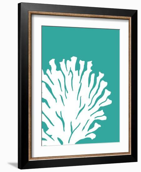 Turquoise Coral Prints a-Fab Funky-Framed Art Print