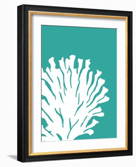 Turquoise Coral Prints a-Fab Funky-Framed Art Print