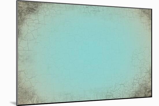 Turquoise Cracked Background-krasstin-Mounted Art Print