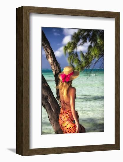 Turquoise Dreams II-George Oze-Framed Photographic Print