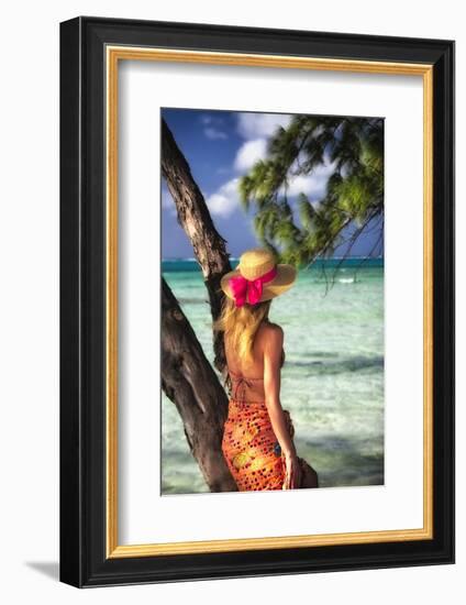 Turquoise Dreams II-George Oze-Framed Photographic Print