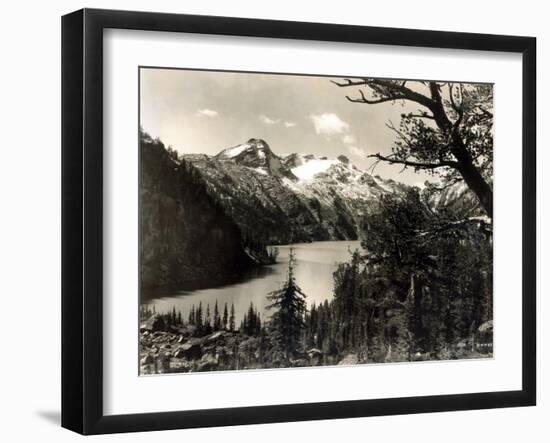 Turquoise Lake, Mt, 1922-Asahel Curtis-Framed Giclee Print