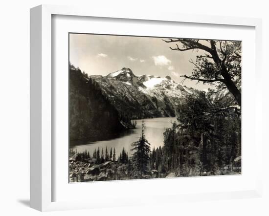 Turquoise Lake, Mt, 1922-Asahel Curtis-Framed Giclee Print