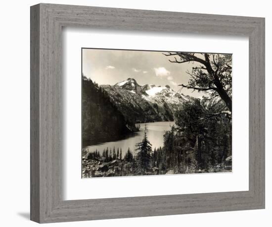 Turquoise Lake, Mt, 1922-Asahel Curtis-Framed Giclee Print