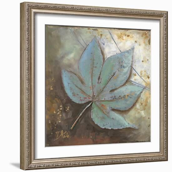 Turquoise Leaf II-Patricia Pinto-Framed Premium Giclee Print