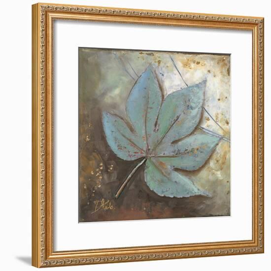 Turquoise Leaf II-Patricia Pinto-Framed Premium Giclee Print