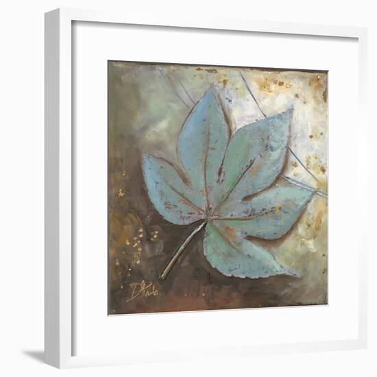 Turquoise Leaf II-Patricia Pinto-Framed Premium Giclee Print