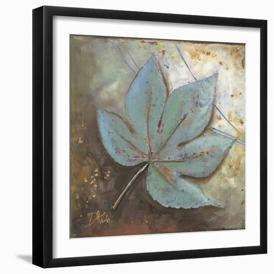 Turquoise Leaf II-Patricia Pinto-Framed Premium Giclee Print