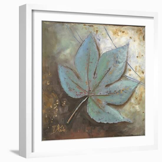 Turquoise Leaf II-Patricia Pinto-Framed Premium Giclee Print