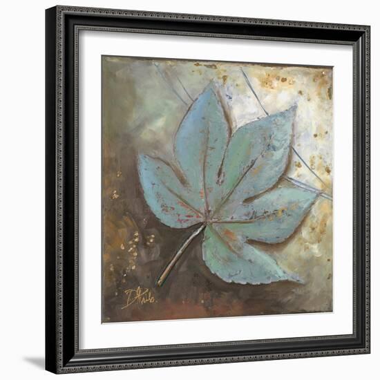 Turquoise Leaf II-Patricia Pinto-Framed Premium Giclee Print