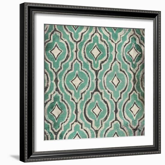 Turquoise Modele II-Elizabeth Medley-Framed Art Print