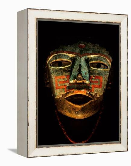 Turquoise, Mosaic, Mask, Teotihuacan, Mexico-Kenneth Garrett-Framed Premier Image Canvas