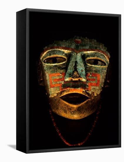 Turquoise, Mosaic, Mask, Teotihuacan, Mexico-Kenneth Garrett-Framed Premier Image Canvas