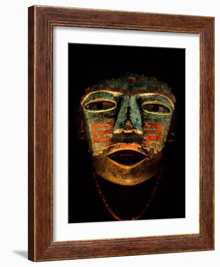 Turquoise, Mosaic, Mask, Teotihuacan, Mexico-Kenneth Garrett-Framed Photographic Print