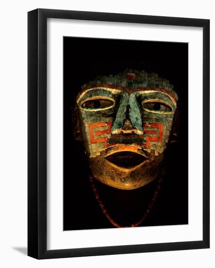 Turquoise, Mosaic, Mask, Teotihuacan, Mexico-Kenneth Garrett-Framed Photographic Print