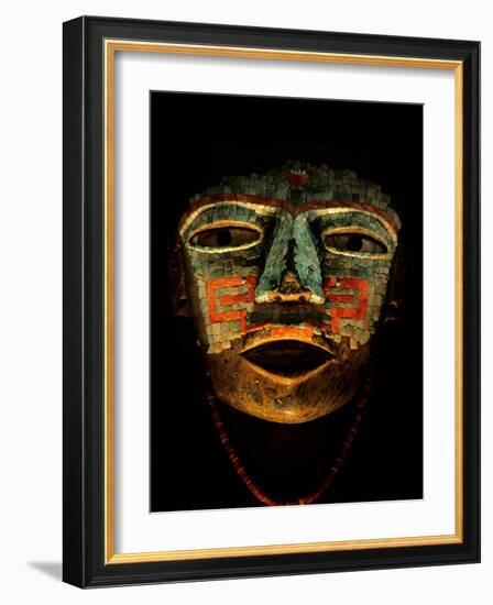 Turquoise, Mosaic, Mask, Teotihuacan, Mexico-Kenneth Garrett-Framed Photographic Print