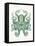 Turquoise Octopus and Squid a-Fab Funky-Framed Stretched Canvas