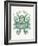 Turquoise Octopus and Squid a-Fab Funky-Framed Art Print