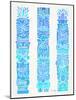 Turquoise Ombre Tiki Totems-Cat Coquillette-Mounted Giclee Print