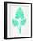 Turquoise Palm Leaf Trifecta-Cat Coquillette-Framed Giclee Print