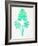 Turquoise Palm Leaf Trifecta-Cat Coquillette-Framed Giclee Print