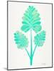 Turquoise Palm Leaf Trifecta-Cat Coquillette-Mounted Giclee Print