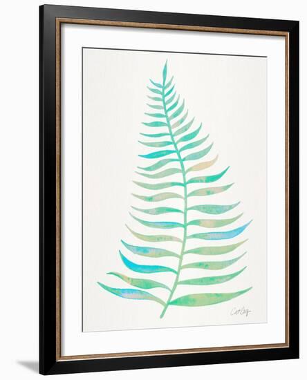 Turquoise Palm Leaf-Cat Coquillette-Framed Giclee Print