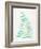 Turquoise Palm Leaf-Cat Coquillette-Framed Giclee Print