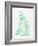 Turquoise Palm Leaf-Cat Coquillette-Framed Giclee Print