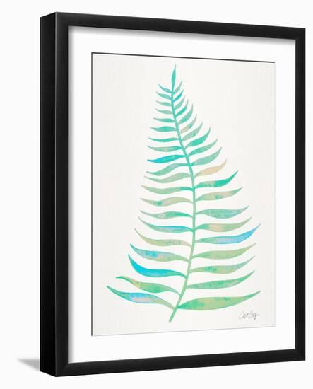 Turquoise Palm Leaf-Cat Coquillette-Framed Giclee Print