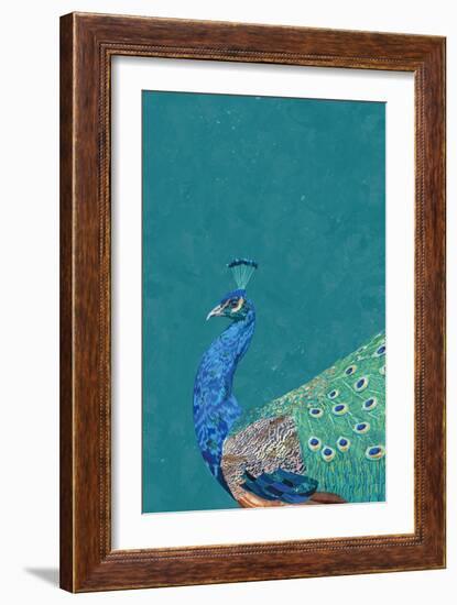 Turquoise Peacock-Sarah Manovski-Framed Giclee Print
