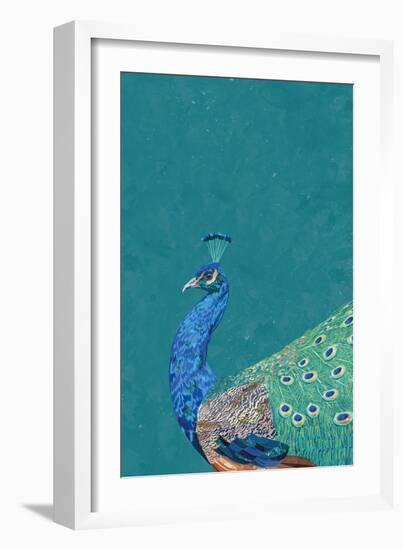 Turquoise Peacock-Sarah Manovski-Framed Giclee Print