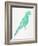 Turquoise Perched Parrot-Cat Coquillette-Framed Art Print