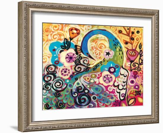 Turquoise Plume-Natasha Wescoat-Framed Giclee Print