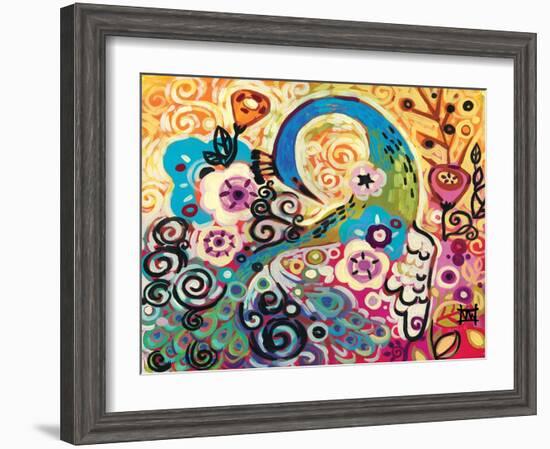 Turquoise Plume-Natasha Wescoat-Framed Giclee Print