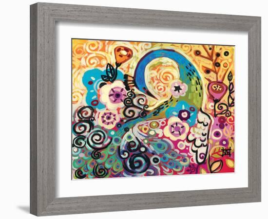 Turquoise Plume-Natasha Wescoat-Framed Giclee Print