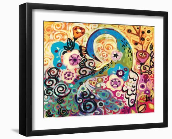 Turquoise Plume-Natasha Wescoat-Framed Giclee Print